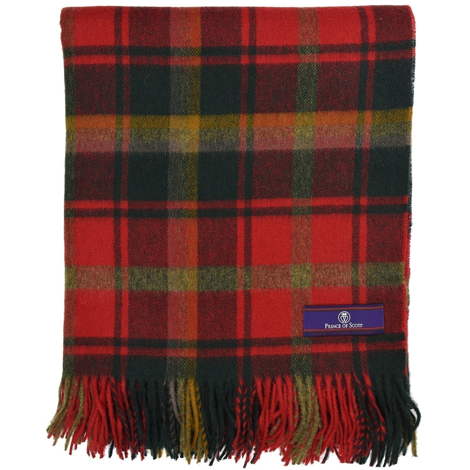 Prince of Scots Highland Tartan Tweed Merino Wool Throw ~ Dark Maple ~-Prince of Scots-Prince of Scots