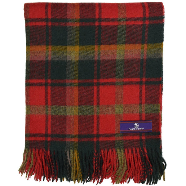 Highland Tartan Tweed Merino Wool Throw ~ Dark Maple ~ – Prince of Scots