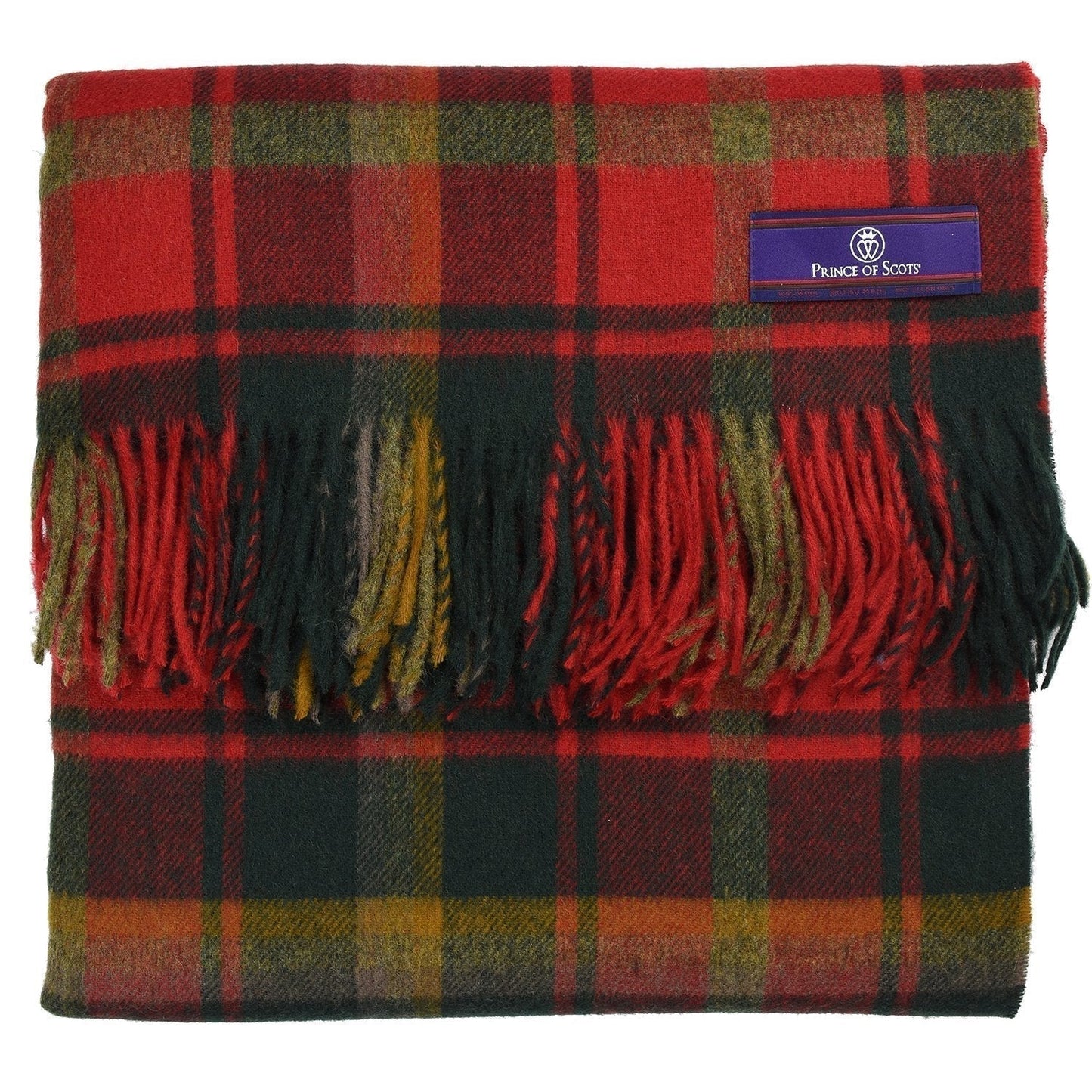 Prince of Scots Highland Tartan Tweed Merino Wool Throw ~ Dark Maple ~-Prince of Scots-Prince of Scots