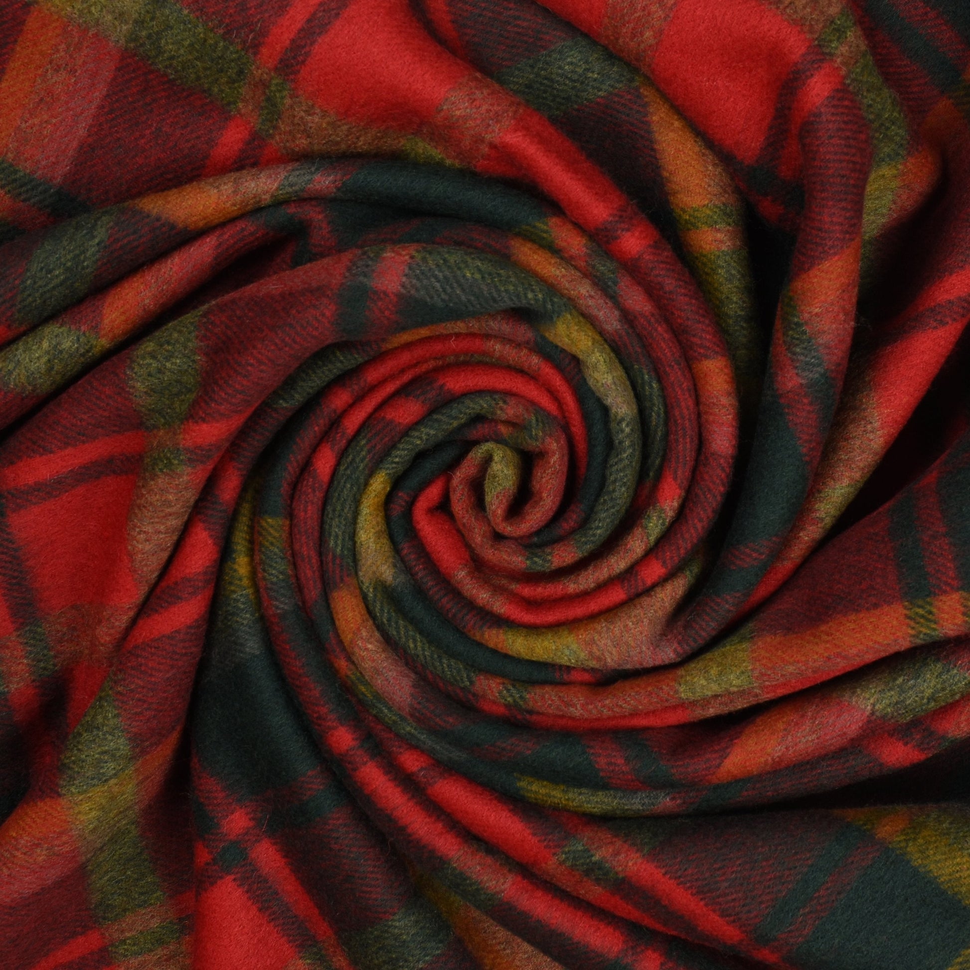 Prince of Scots Highland Tartan Tweed Merino Wool Throw ~ Dark Maple ~-Prince of Scots-Prince of Scots