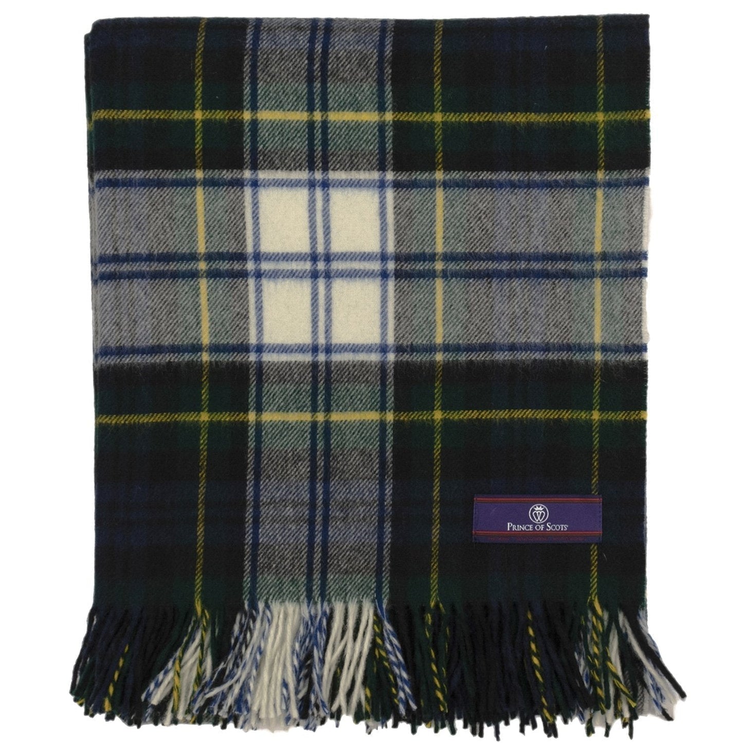 Prince of Scots Highland Tartan Tweed Merino Wool Throw ~ Dress Gordon ~-Throws and Blankets-Prince of Scots-Prince of Scots