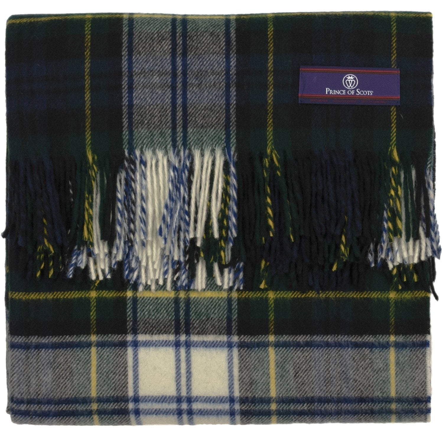 Prince of Scots Highland Tartan Tweed Merino Wool Throw ~ Dress Gordon ~-Throws and Blankets-Prince of Scots-Prince of Scots