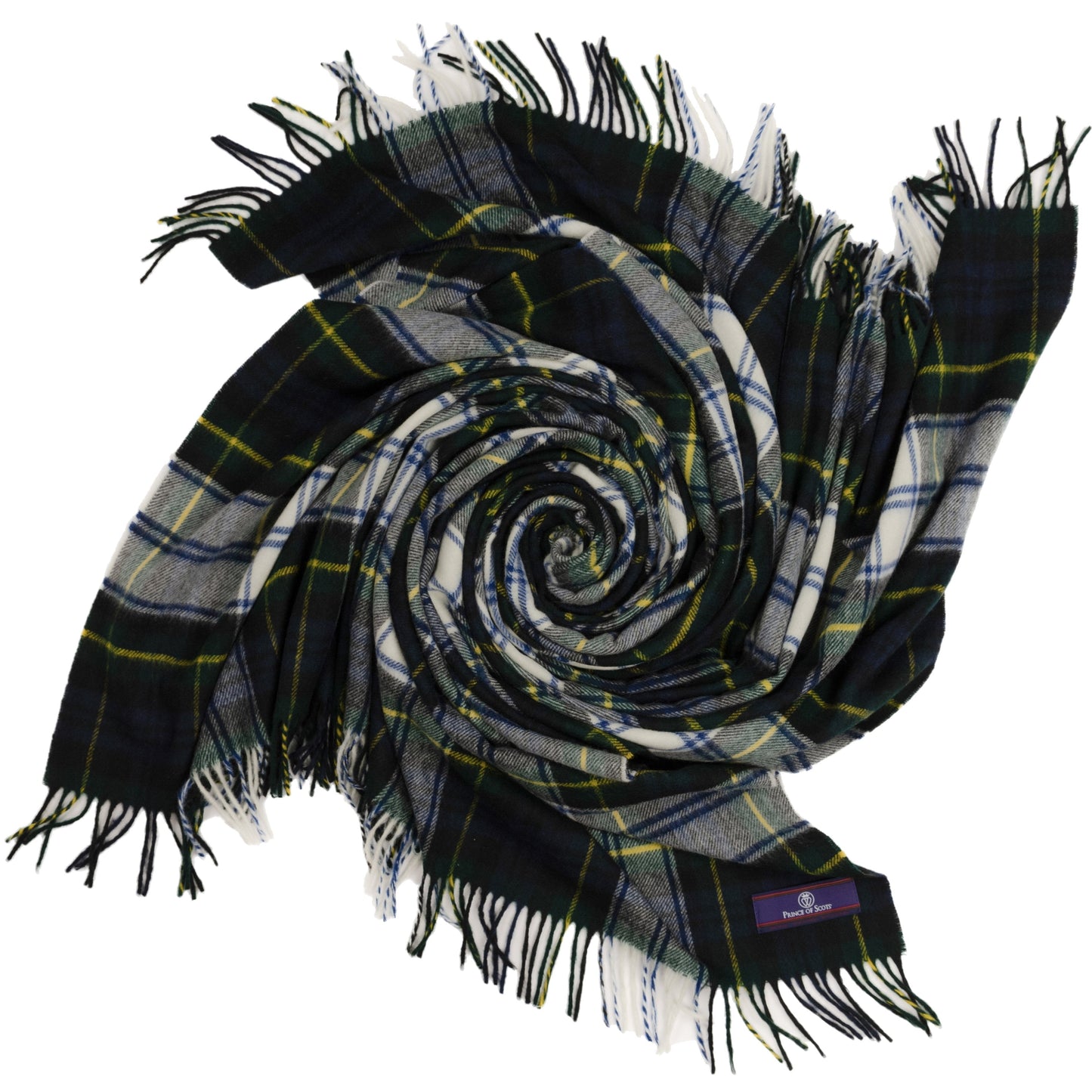 Prince of Scots Highland Tartan Tweed Merino Wool Throw ~ Dress Gordon ~-Throws and Blankets-Prince of Scots-Prince of Scots