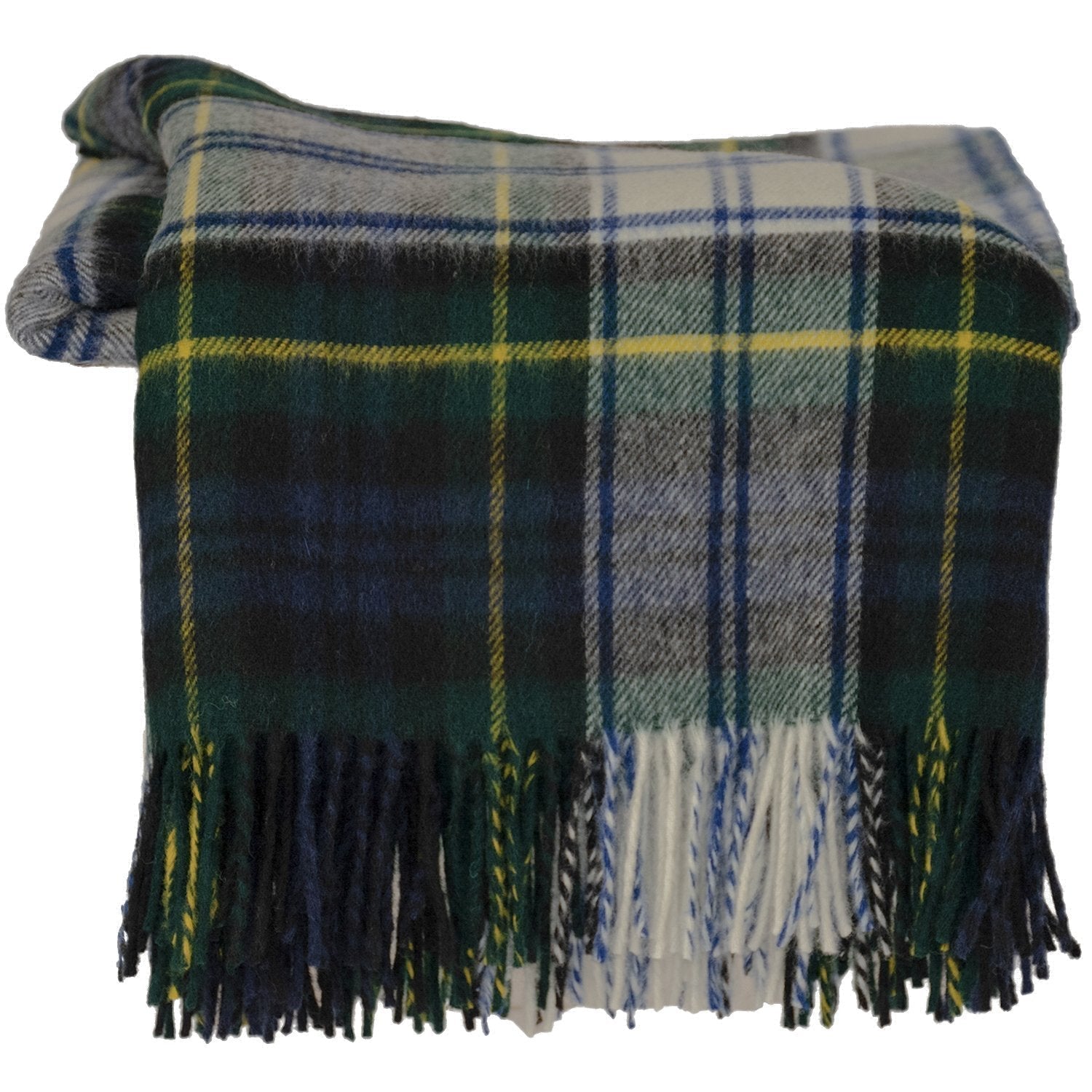 Prince of Scots Highland Tartan Tweed Merino Wool Throw ~ Dress Gordon ~-Throws and Blankets-Prince of Scots-Prince of Scots