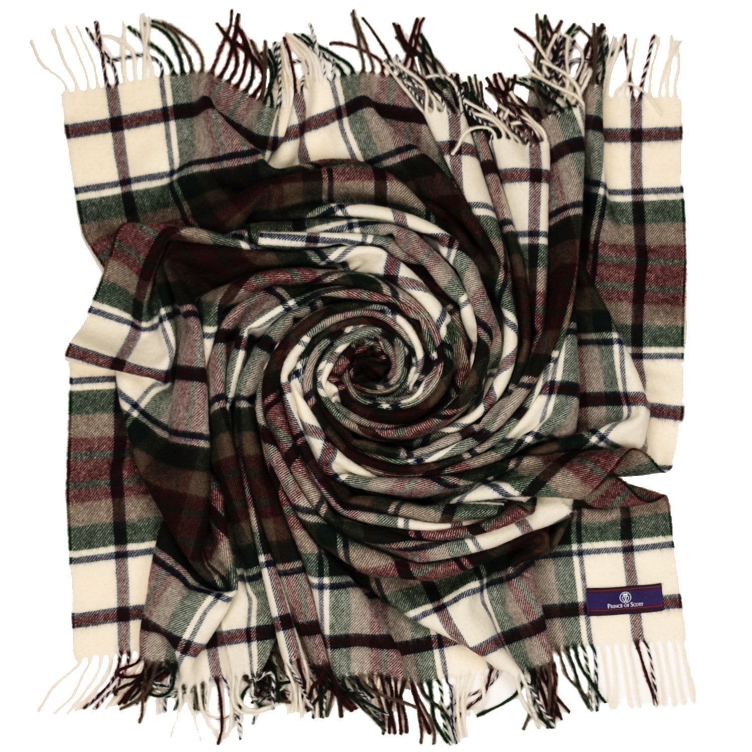 Prince of Scots Highland Tartan Tweed Merino Wool Throw ~ Dress Macduff ~-Throws and Blankets-Prince of Scots-Prince of Scots