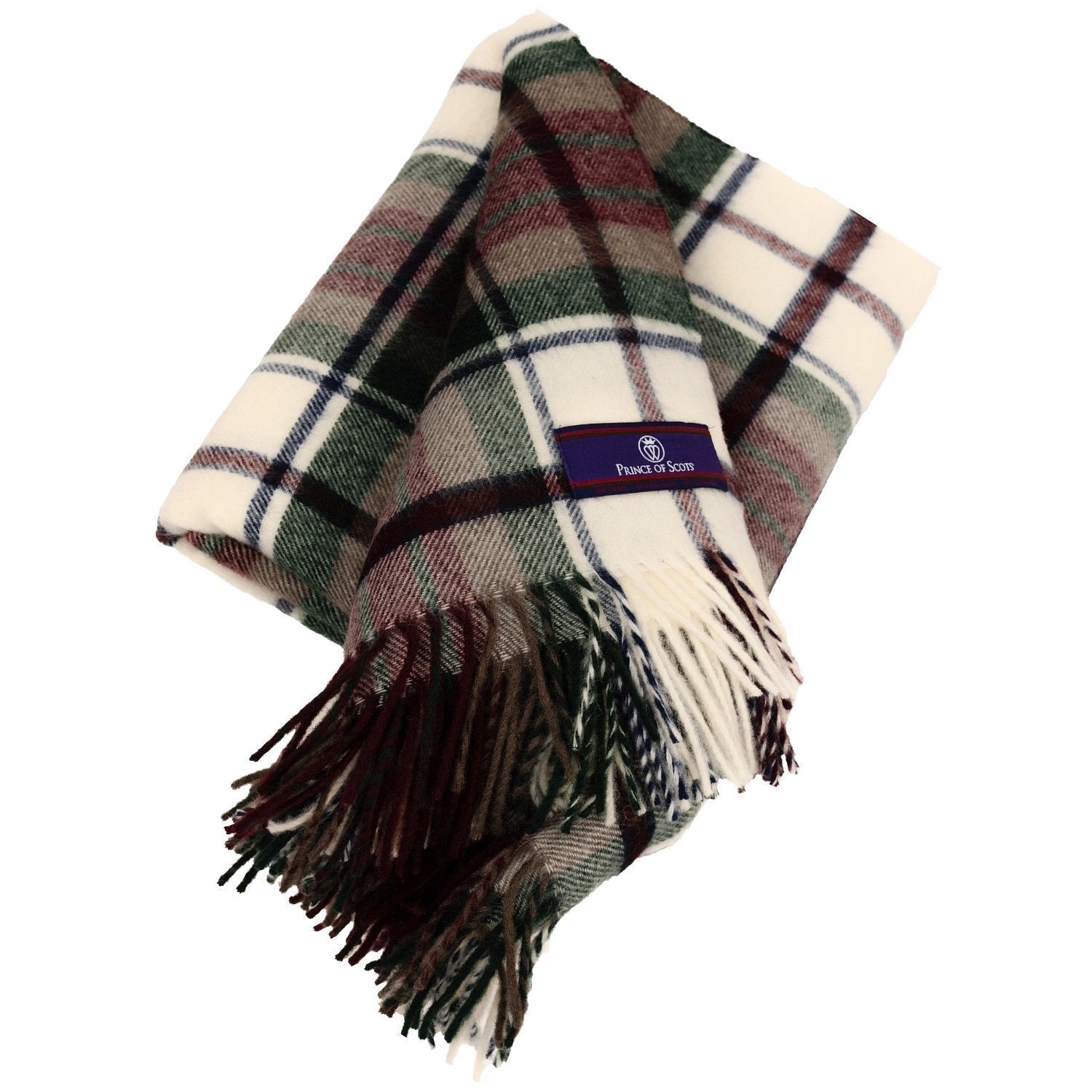 Prince of Scots Highland Tartan Tweed Merino Wool Throw ~ Dress Macduff ~-Throws and Blankets-Prince of Scots-Prince of Scots