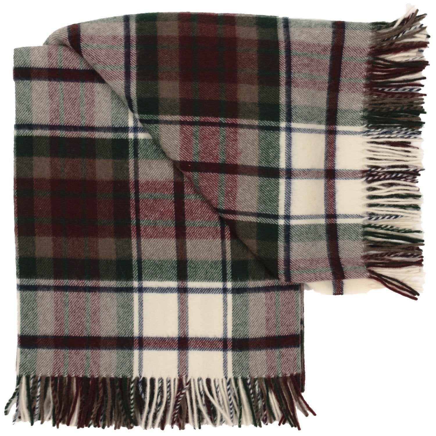 Prince of Scots Highland Tartan Tweed Merino Wool Throw ~ Dress Macduff ~-Throws and Blankets-Prince of Scots-Prince of Scots