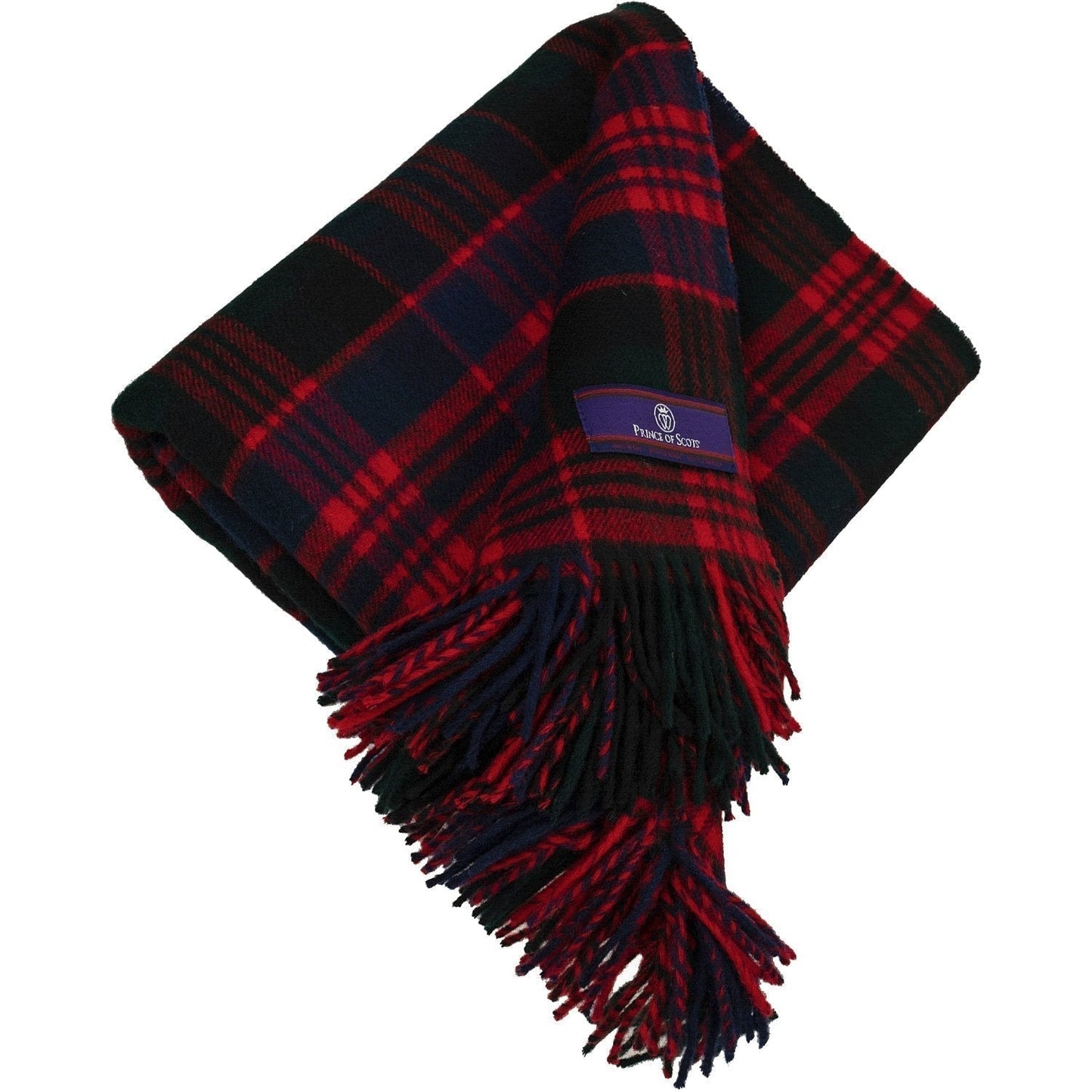 Prince of Scots Highland Tartan Tweed Merino Wool Throw ~ Macdonald ~-Throws and Blankets-Prince of Scots-Prince of Scots