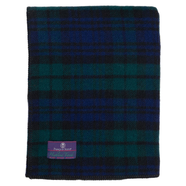 Prince of Scots Highland Tweeds BIG Throw ~ Black Watch ~-Throws and Blankets-810032752996-BIGThrowBlackWatch-Prince of Scots