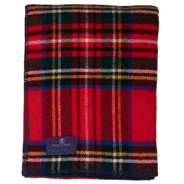 Prince of Scots Highland Tweeds BIG Throw ~ Royal Stewart ~-Throws and Blankets-810032753061-BIGThrowRoyalStewart-Prince of Scots
