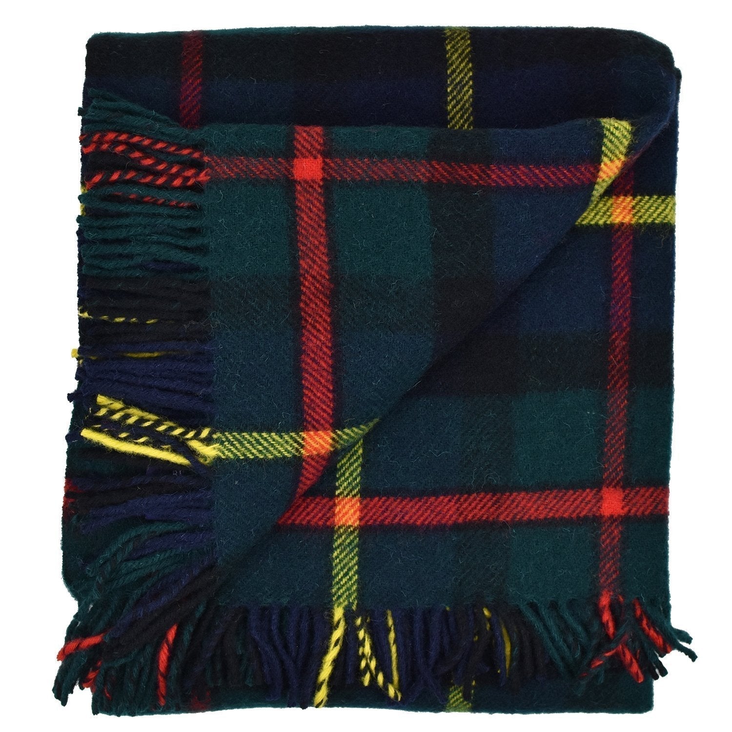 Prince of Scots Highland Tweed Pure New Wool Fluffy Throw ~ Hunting McLeod ~-Throws and Blankets-Prince of Scots-00810032750343-J4050028-016-Prince of Scots