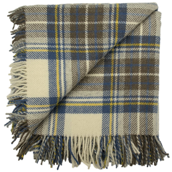 Prince of Scots Highland Tweed Pure New Wool Throw (Muted Blue Stewart)-Throws and Blankets-Prince of Scots-810032752071-J4050028-11-Prince of Scots