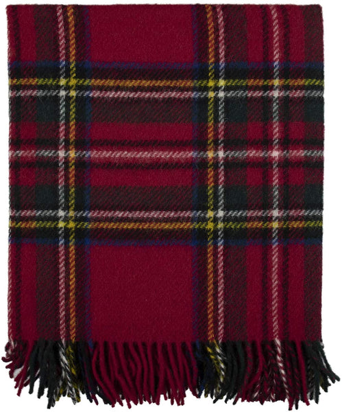 Prince of Scots Highland Tweed Pure New Wool Throw ~ Royal Stewart ~-Throws and Blankets-810032750831-J4050028-12-Prince of Scots