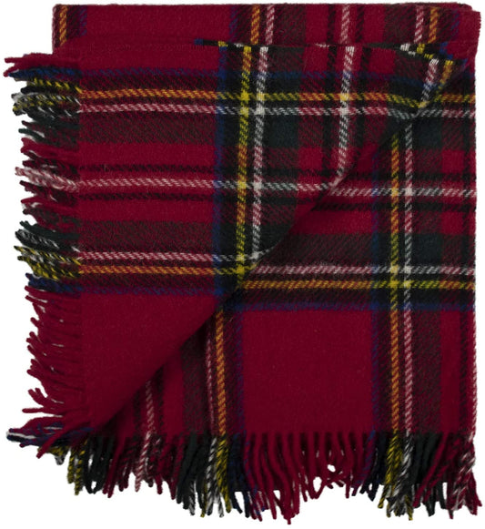 Prince of Scots Highland Tweed Pure New Wool Throw ~ Royal Stewart ~-Throws and Blankets-810032750831-J4050028-12-Prince of Scots