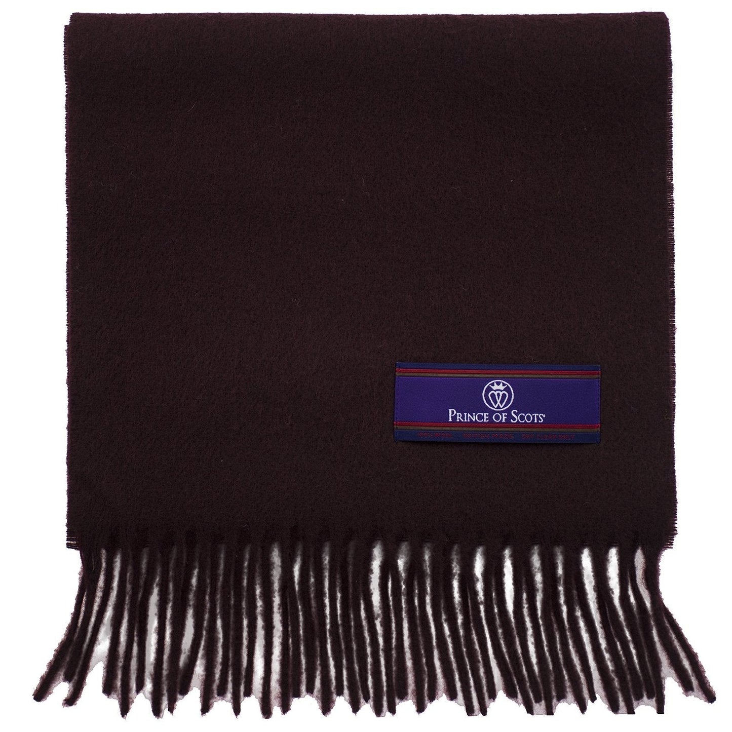 Prince of Scots Fringed Merino Wool Scarf (Merlot)-scarf-Prince of Scots-PrinceMerlot-810032759780-Prince of Scots