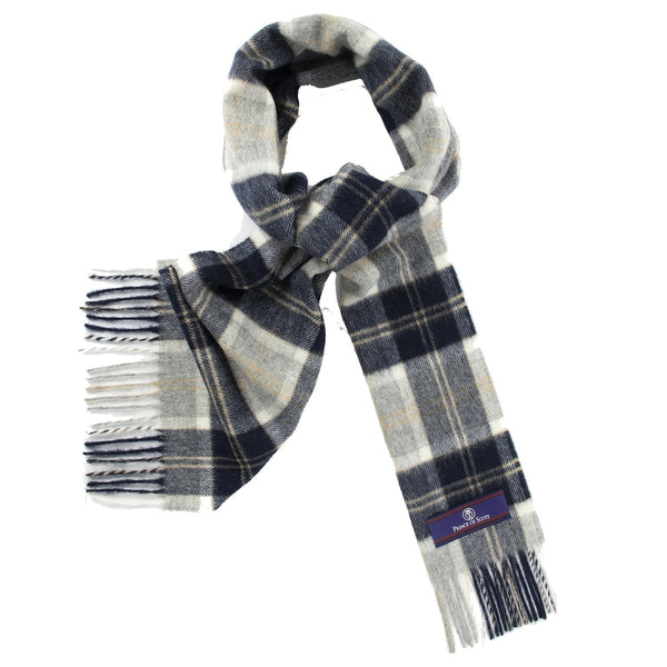 Prince of Scots Heritage Plaid Fringed Merino Wool Scarf (Stirling Silver)-scarf-Prince of Scots-HScarf8701-810032752248-Prince of Scots