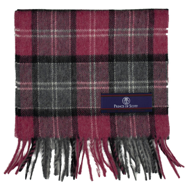 Prince of Scots Heritage Plaid Fringed Merino Wool Scarf (Windermere Red)-scarf-HScarfU11-810032759896-Prince of Scots-Prince of Scots