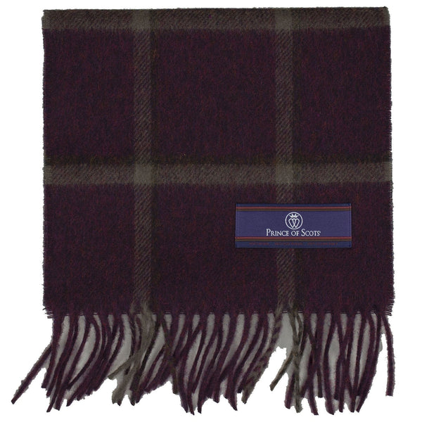 Prince of Scots Heritage Plaid Fringed Merino Wool Scarf (Yorkshire Red)-scarf-HScarf465E4-810032759957-Prince of Scots-Prince of Scots