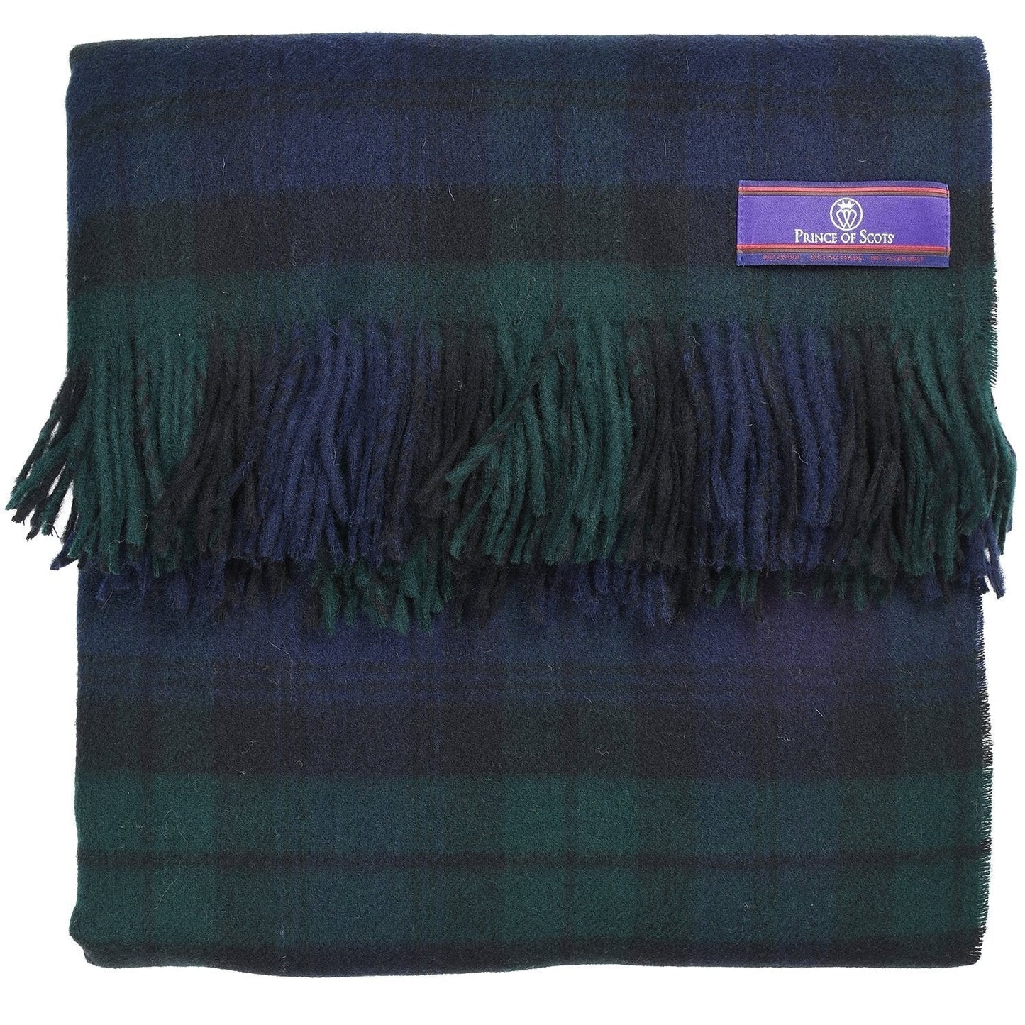 Prince of Scots Highland Tartan Tweed Merino Wool Throw ~ Black Watch ~-Throws and Blankets-Prince of Scots-Prince of Scots