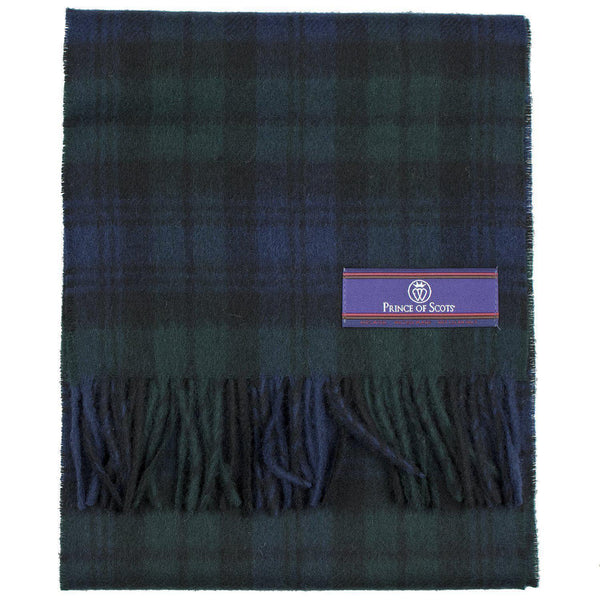 Prince of Scots Merino Lambswool Tartan Scarf (Black Watch)-Gifts-Prince of Scots-00810032750701-PrinceScarf02-Prince of Scots