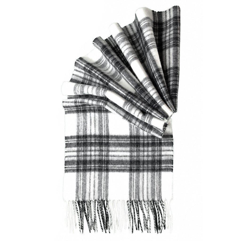 Prince of Scots Merino Lambswool Tartan Scarf (Dress Grey Stewart)-Gifts-Prince of Scots-00810032750756-PrinceScarf09-Prince of Scots