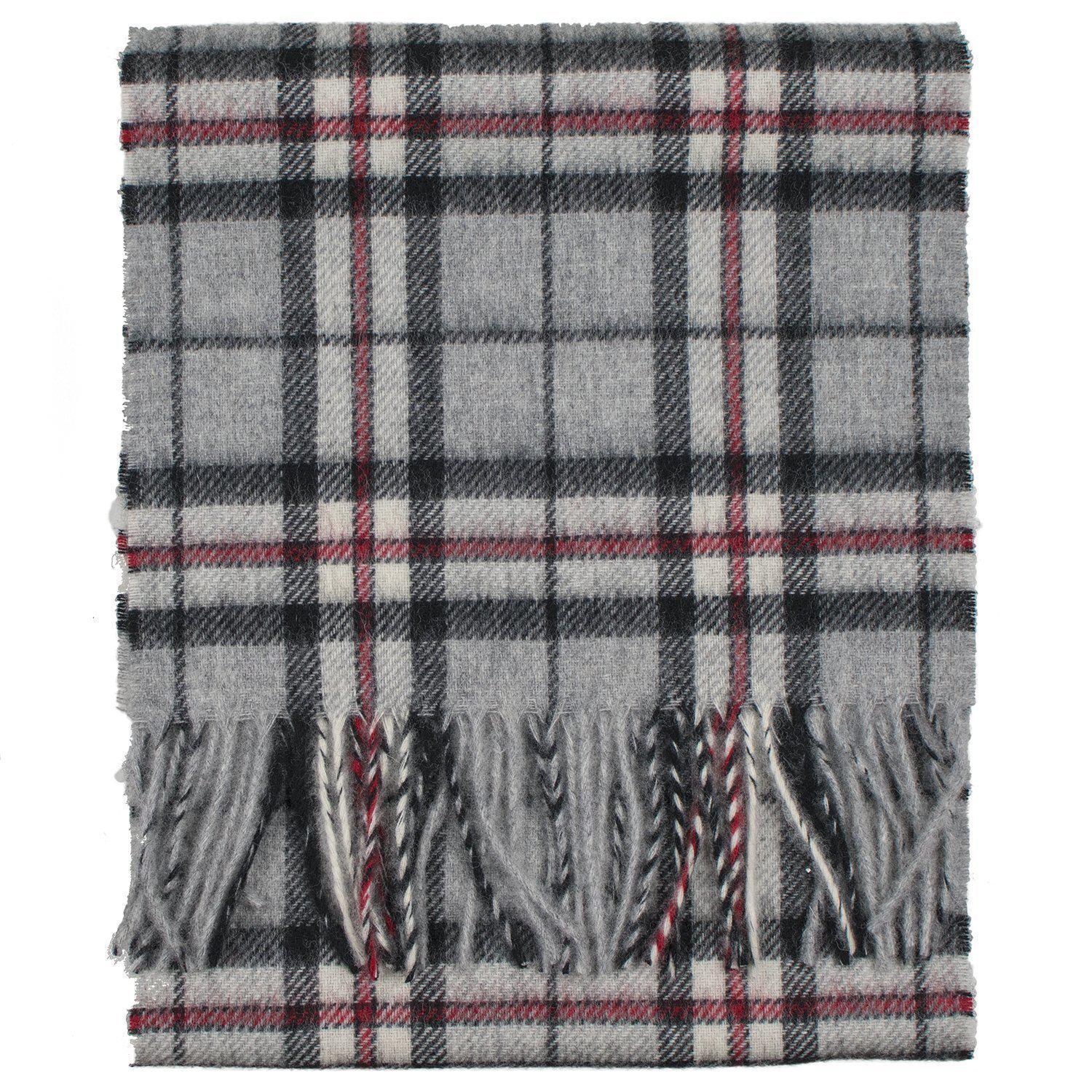 Prince of Scots Merino Lambswool Tartan Scarf (Grey Thompson)-Gifts-Prince of Scots-00810032750787-PrinceScarf07-Prince of Scots