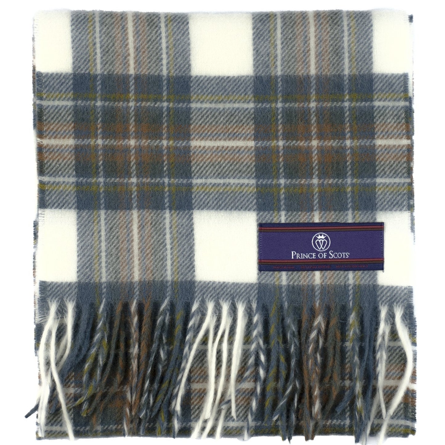 Prince of Scots Merino Lambswool Tartan Scarf (Muted Blue Dress Stewart)-Gifts-Prince of Scots-00810032751425-PrinceScarf17-Prince of Scots