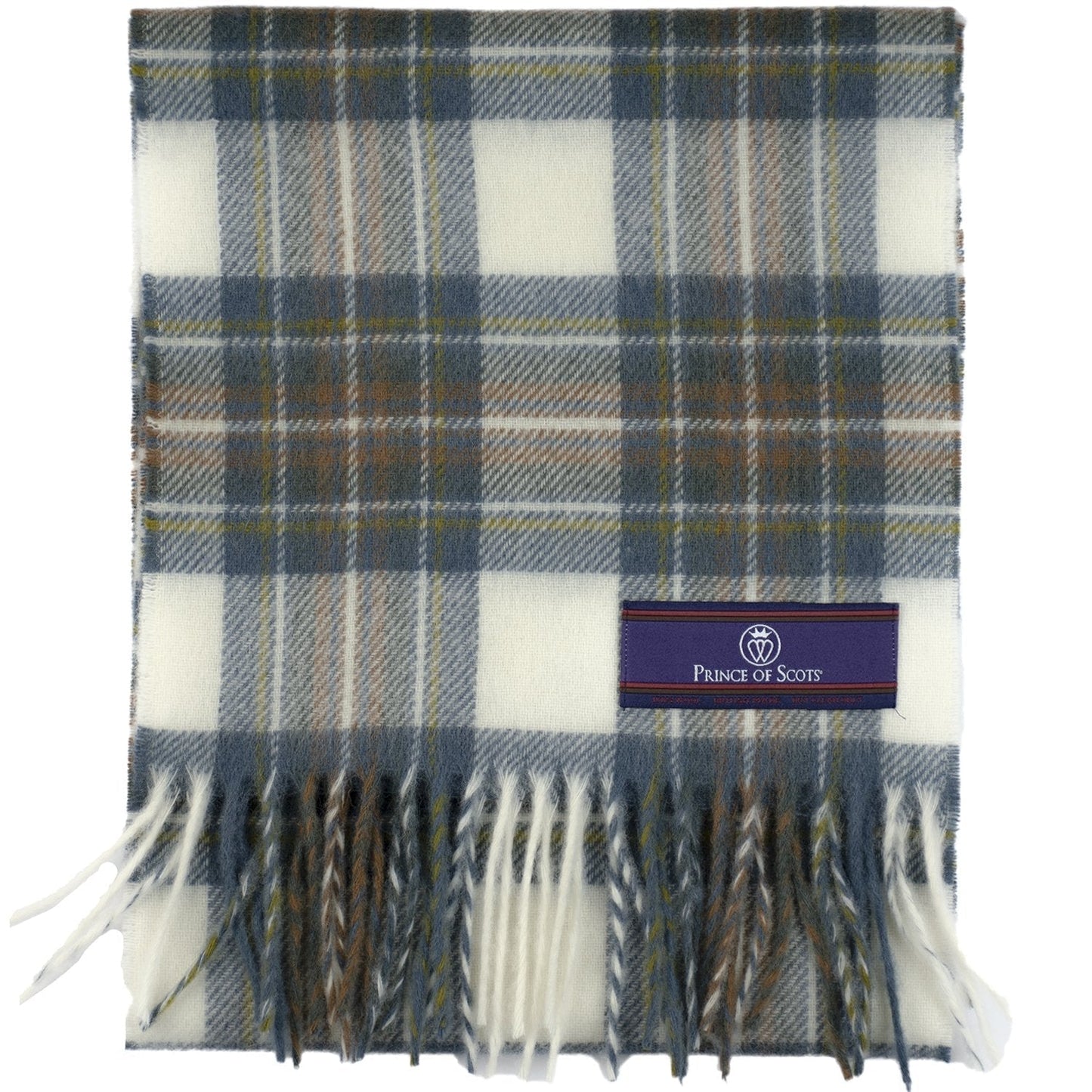 Prince of Scots Merino Lambswool Tartan Scarf (Muted Blue Dress Stewart)-Gifts-Prince of Scots-00810032751425-PrinceScarf17-Prince of Scots