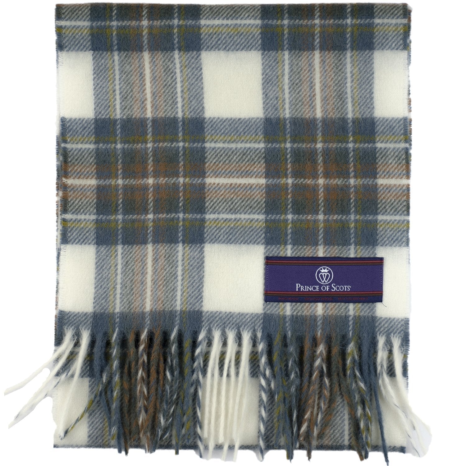 Prince of Scots Merino Lambswool Tartan Scarf (Muted Blue Dress Stewart)-Gifts-Prince of Scots-00810032751425-PrinceScarf17-Prince of Scots