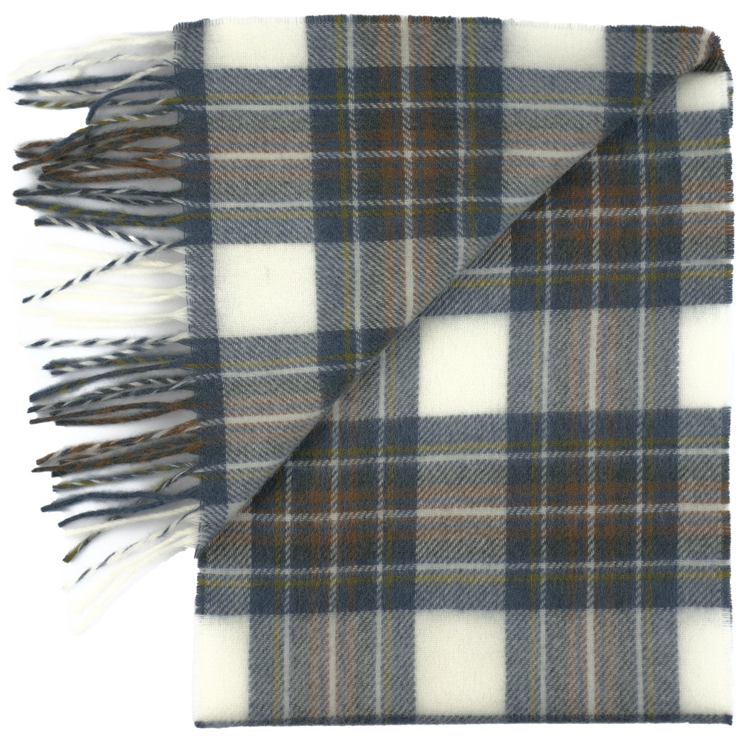 Prince of Scots Merino Lambswool Tartan Scarf (Muted Blue Dress Stewart)-Gifts-Prince of Scots-00810032751425-PrinceScarf17-Prince of Scots