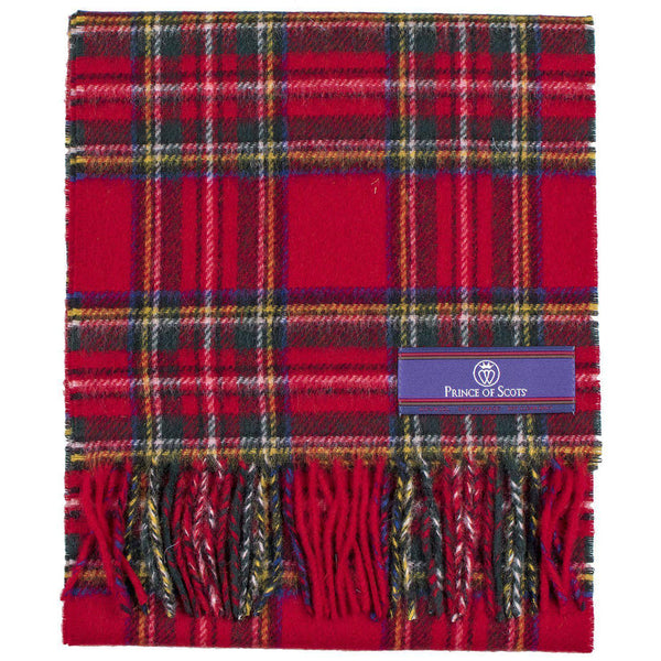 Prince of Scots Merino Lambswool Tartan Scarf (Royal Stewart)-Gifts-Prince of Scots-00810032750794-PrinceScarf06-Prince of Scots