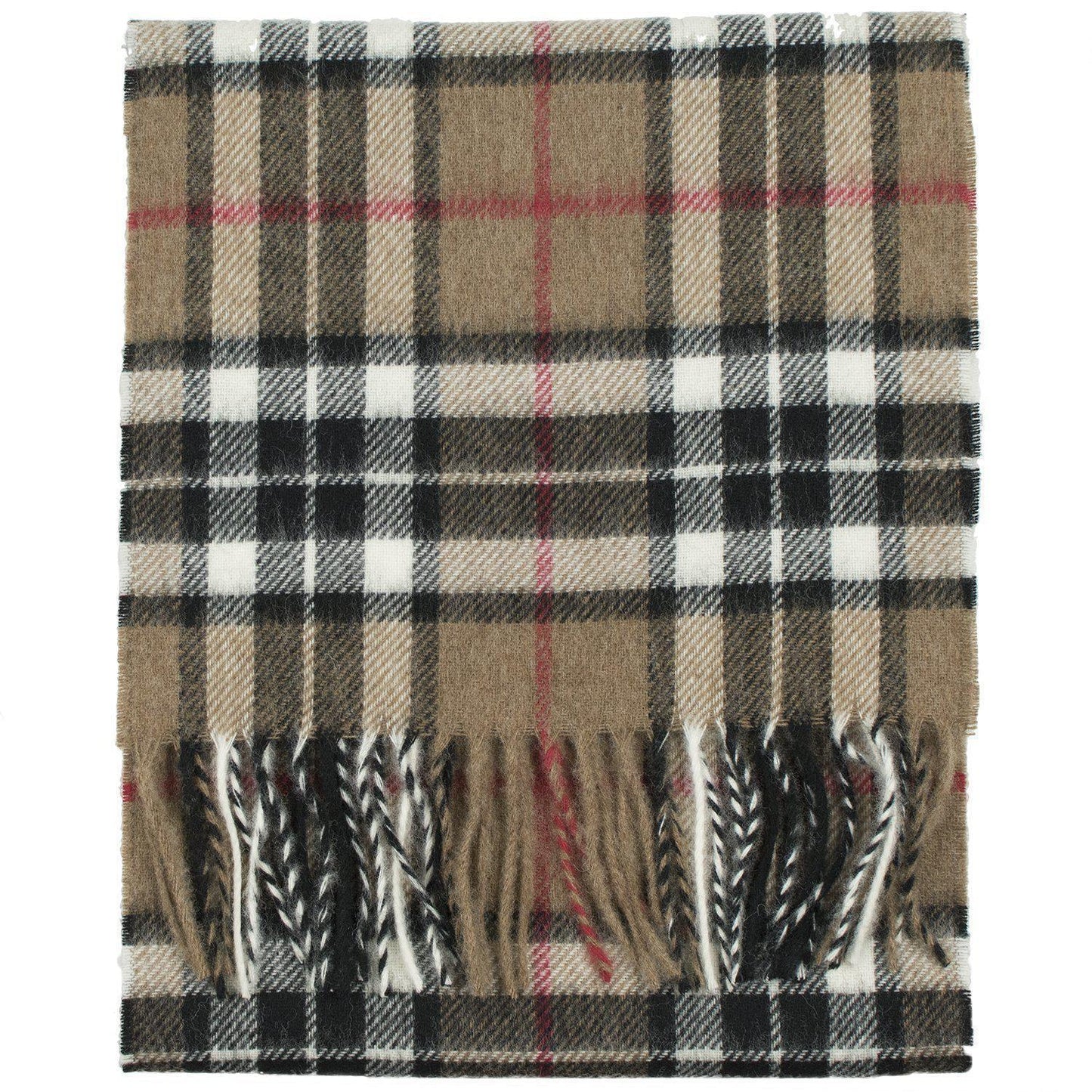 Prince of Scots Merino Lambswool Tartan Scarf (Thompson Camel)-Gifts-Prince of Scots-00810032750763-PrinceScarf03-Prince of Scots