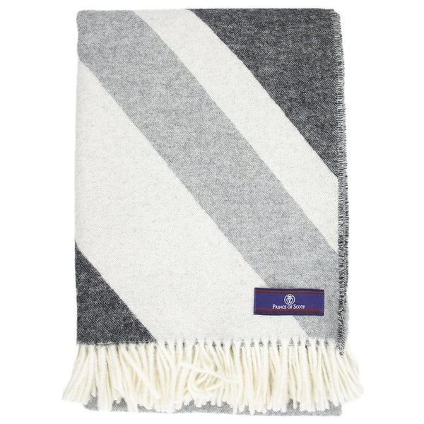 Prince of Scots Monochromatic Union Jack Merino Wool Throw-Throws and Blankets-Prince of Scots-UnionJackGrey-[UPC]-Prince of Scots