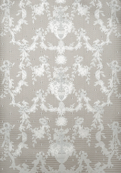 Prince of Scots Ribbon Damask Paper Lace Paper Wallpaper-Wallpaper-PrinceWA67-05-Prince of Scots-Prince of Scots