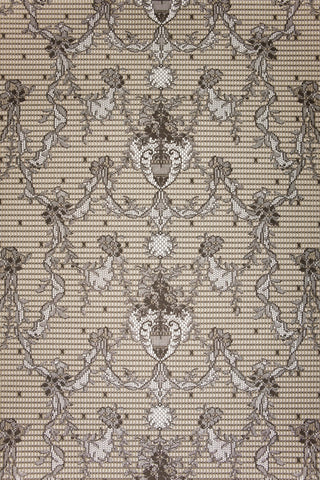 Prince of Scots Ribbon Damask Paper Lace Vinyl Wallpaper-Wallpaper-PrinceWA67-01-Prince of Scots-Prince of Scots