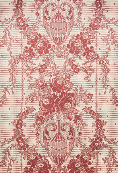Prince of Scots Rose Damask Paper Lace Vinyl Wallpaper-Wallpaper-PrinceWA71-03-Prince of Scots-Prince of Scots