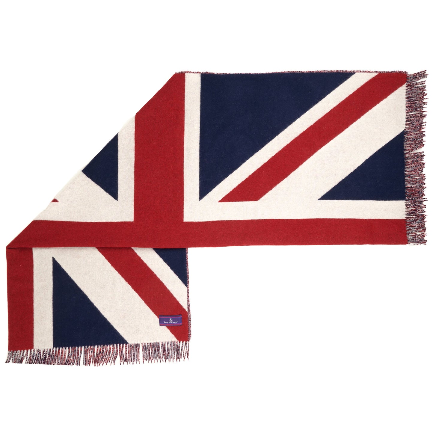 Prince of Scots Union Jack Merino Wool Throw-Throws and Blankets-[bar code]-UnionJack-Prince of Scots