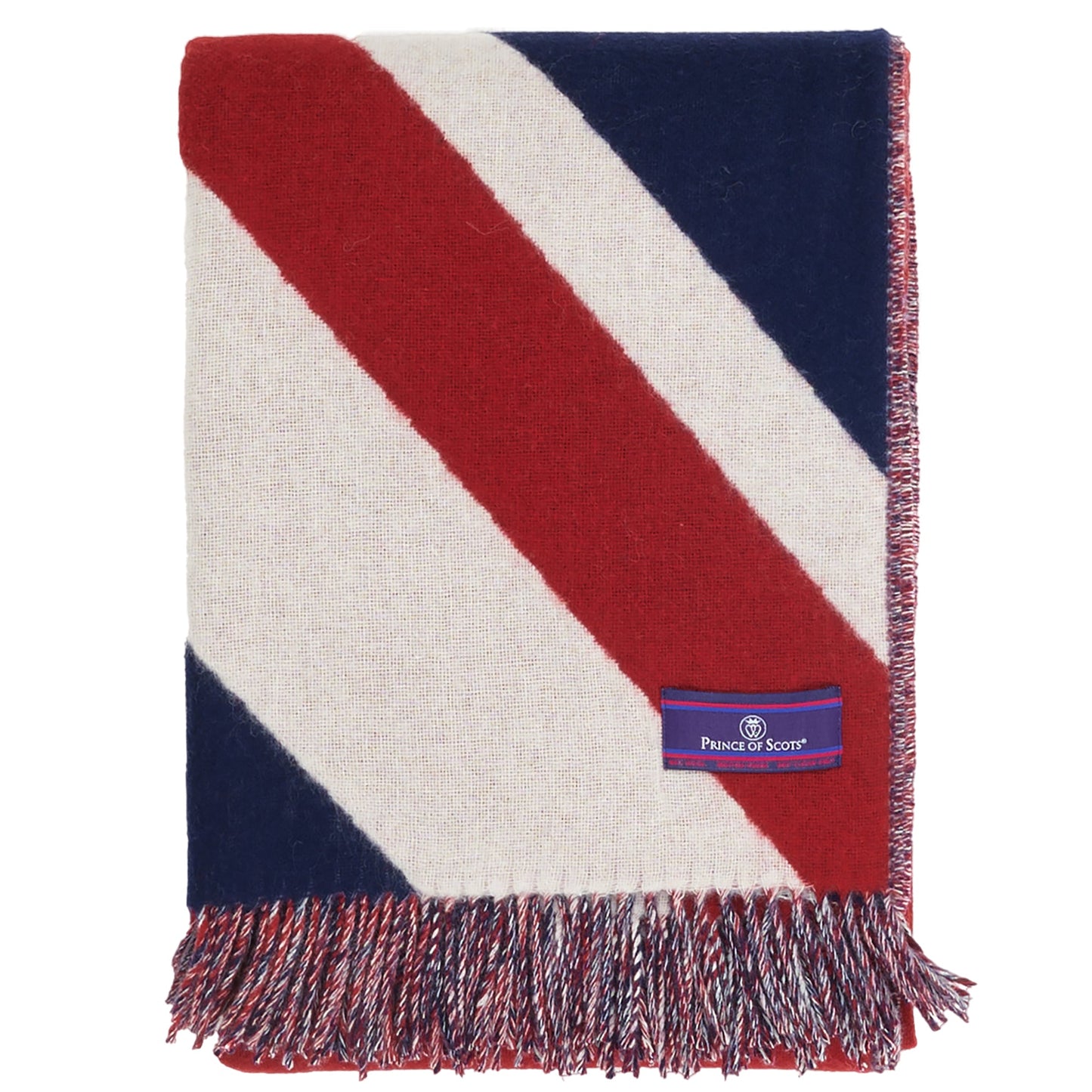 Prince of Scots Union Jack Merino Wool Throw-Throws and Blankets-[bar code]-UnionJack-Prince of Scots