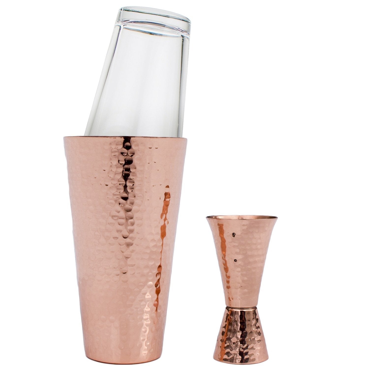 Professional Bartender's Solid Copper Cocktail Shaker Set-Dining and Entertaining-Prince of Scots-ProShakeKit2-Prince of Scots