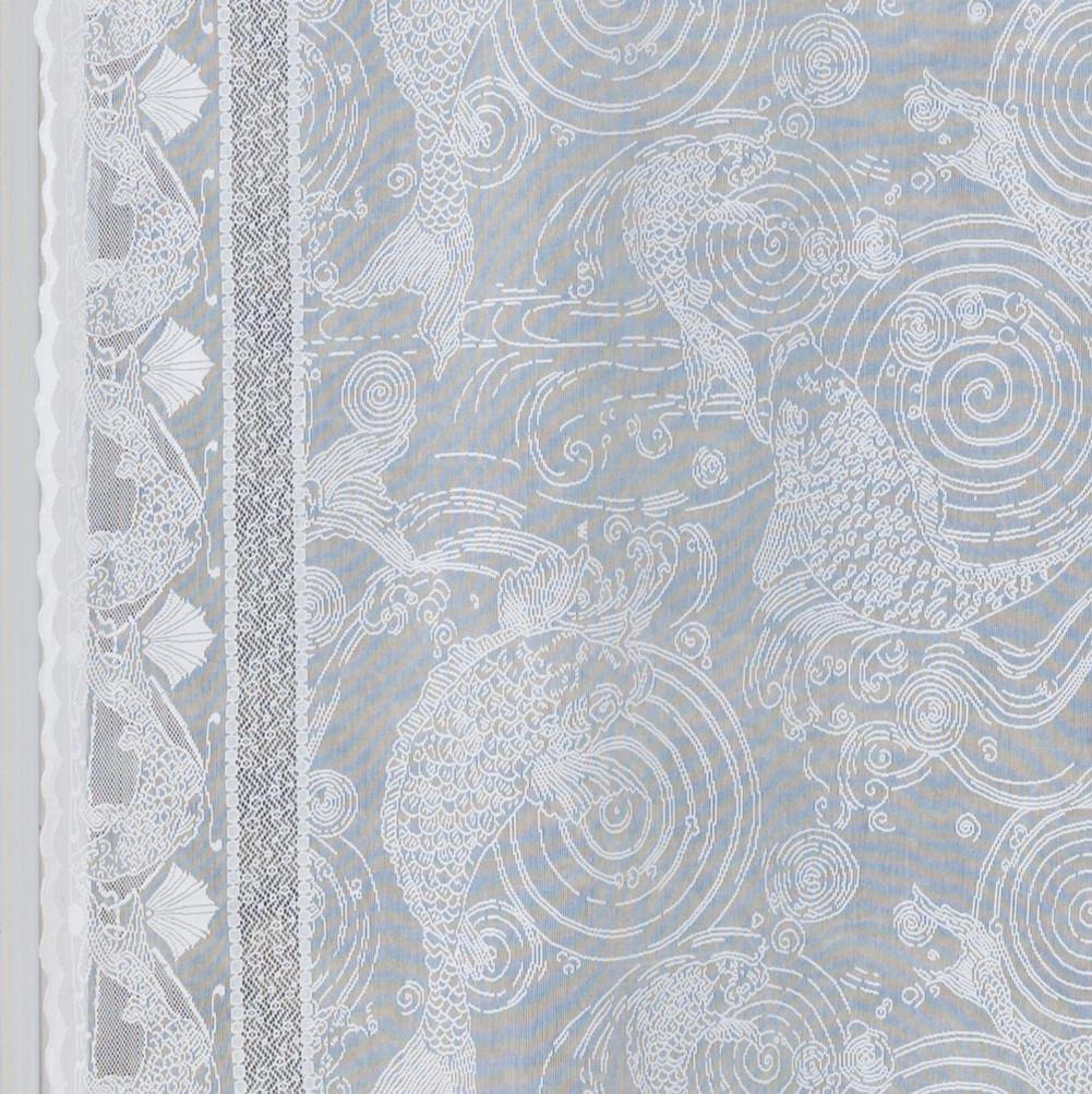 Scottish Lace Panels: The Japanese Carp-Home Gifts-Prince of Scots-50" X 72"-Prince of Scots