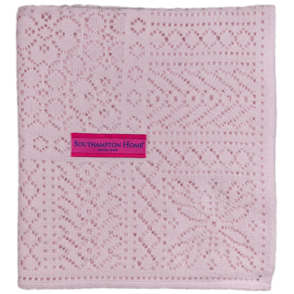 Southampton Home Lace Weave Baby Shawl ~ Pink ~-Gifts-00810032751180-{sku]-Prince of Scots