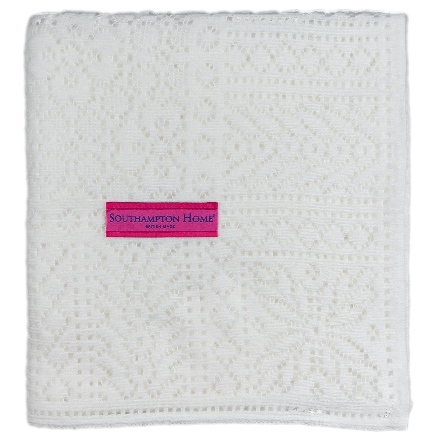 Southampton Home Lace Weave Baby Shawl ~ White ~-Gifts-00810032751173-{sku]-Prince of Scots