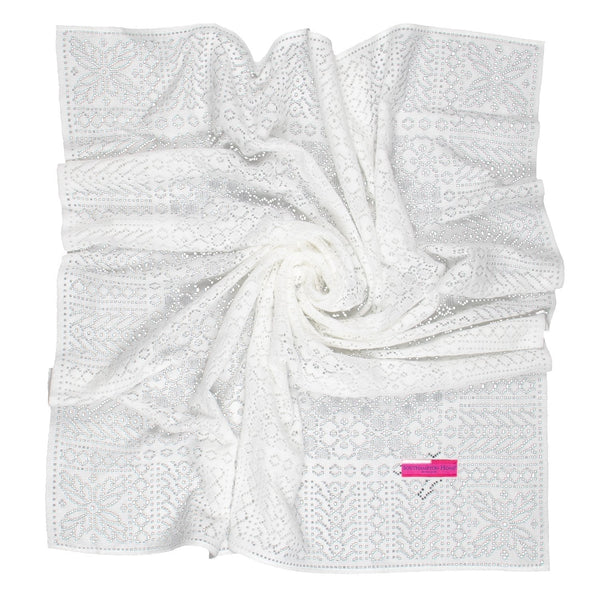 Southampton Home Lace Weave Baby Shawl ~ White ~-Gifts-00810032751173-{sku]-Prince of Scots