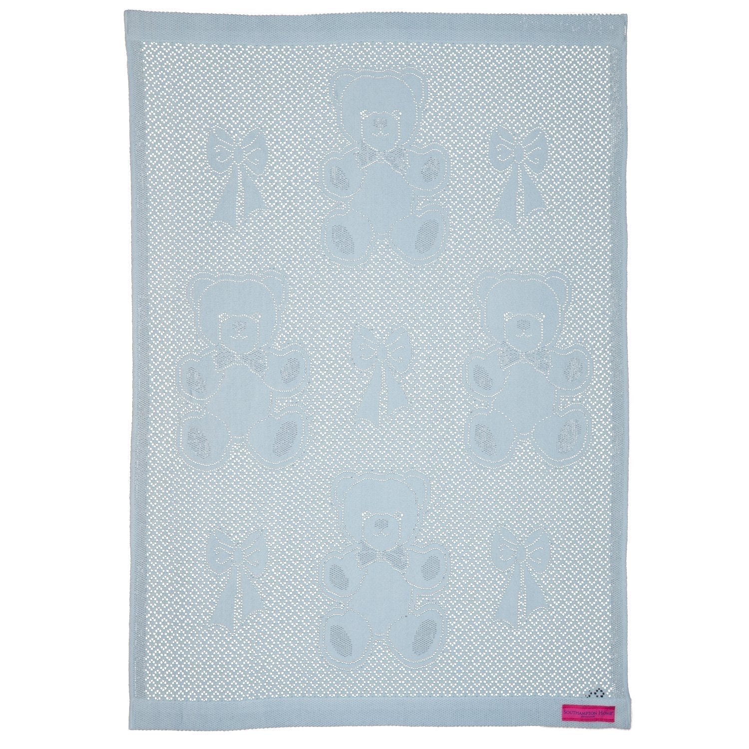 Southampton Home Lace Weave Bears & Bows Baby Blanket ~ Blue ~-Gifts-00810032751418-{sku]-Prince of Scots