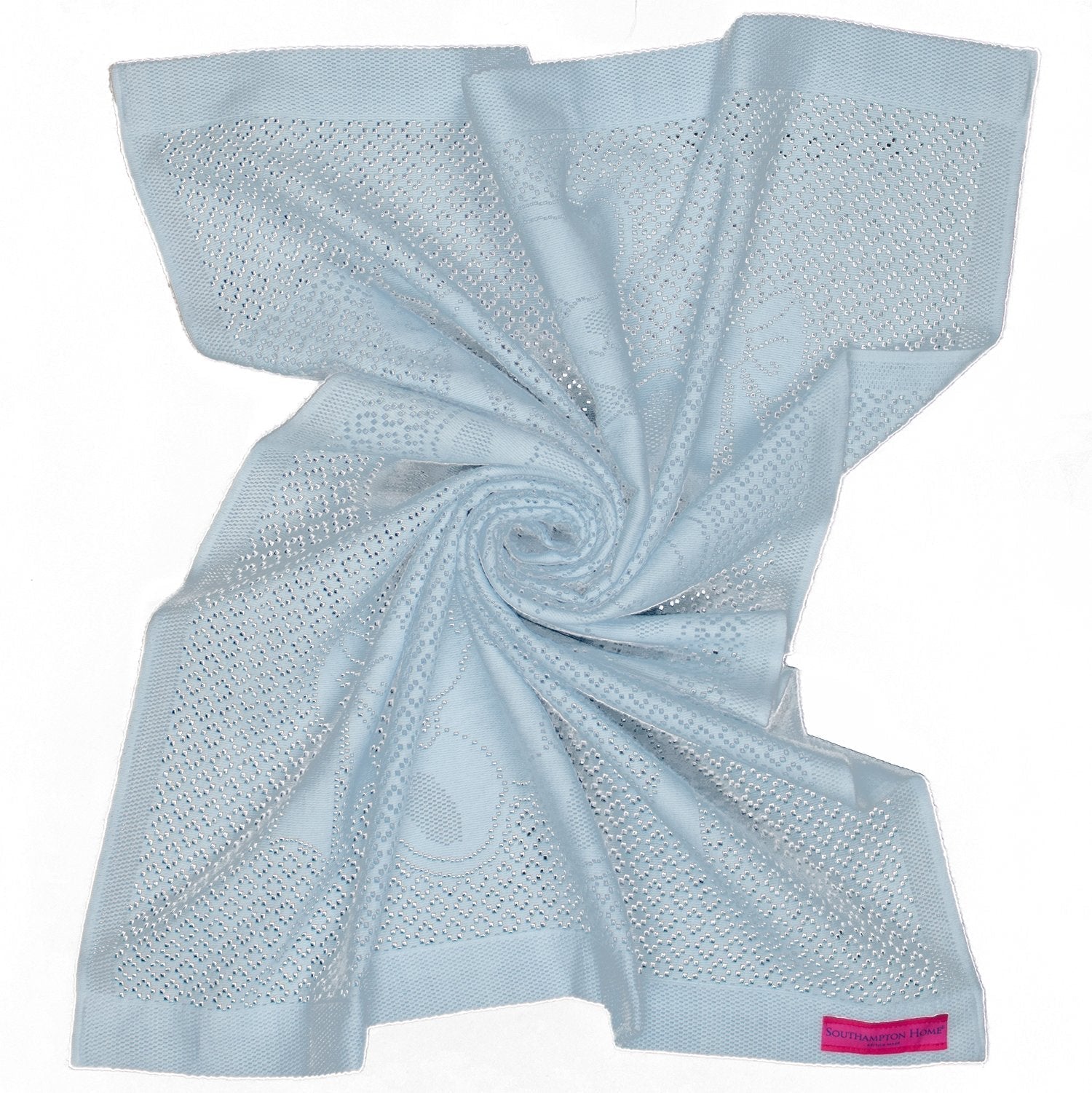 Southampton Home Lace Weave Bears & Bows Baby Blanket ~ Blue ~-Gifts-00810032751418-{sku]-Prince of Scots