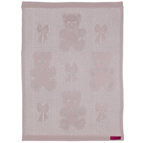 Southampton Home Lace Weave Bears & Bows Baby Blanket ~ Pink ~-Gifts-00810032751401-{sku]-Prince of Scots