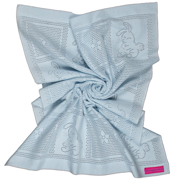 Southampton Home Lace Weave Bunny Baby Blanket ~ Blue ~-Gifts-00810032751289-{sku]-Prince of Scots