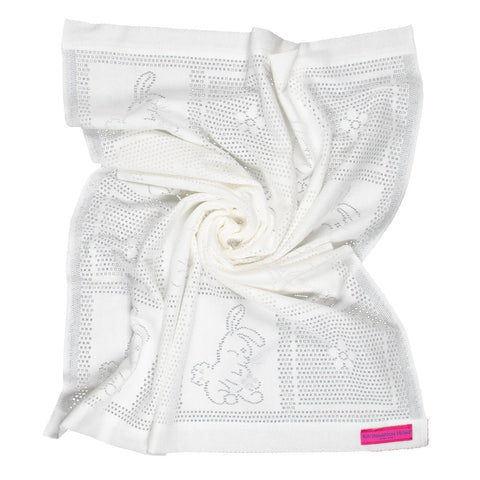 Southampton Home Lace Weave Bunny Baby Blanket ~ White ~-Gifts-00810032751319-{sku]-Prince of Scots