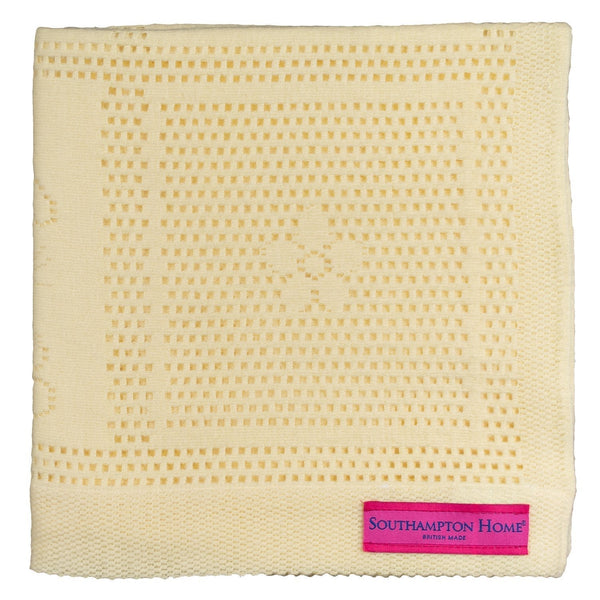 Southampton Home Lace Weave Bunny Baby Blanket ~ Yellow ~-Gifts-00810032751302-{sku]-Prince of Scots