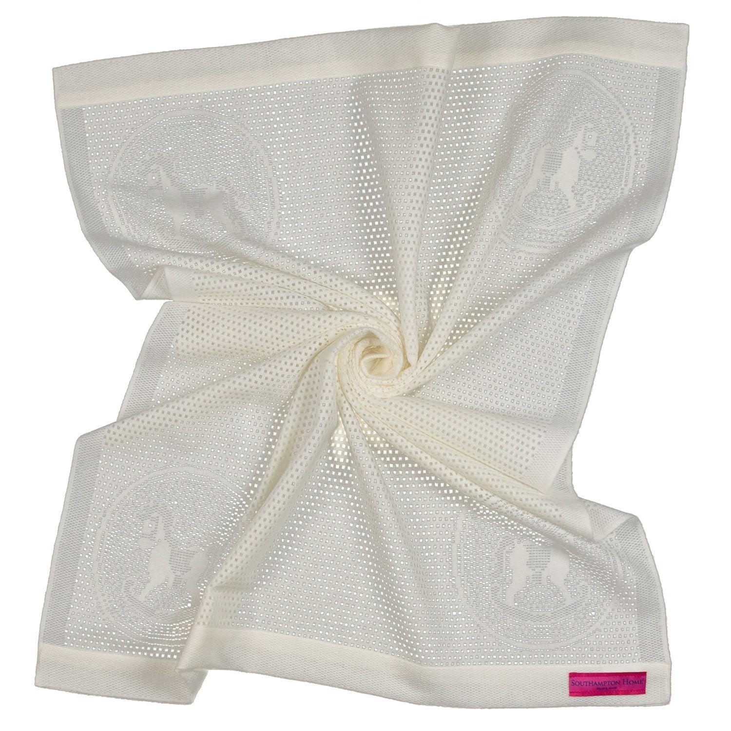 Southampton Home Lace Weave Rocking Horse Baby Blanket ~ Ivory ~-Gifts-00810032751241-{sku]-Prince of Scots